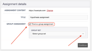 Screenshot of the final options for creating Hypothesis readings in D2L with the checkbox for 